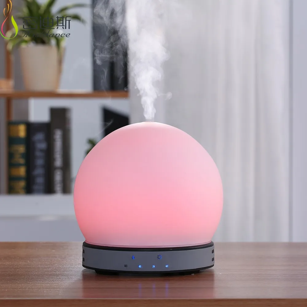 Стекло светодиодный шар тумана воды увлажнитель для личного пользования 7 видов цветов светодиодные фонари мини офисный генератор с воздушным охлаждением мощностью в туман увлажнитель для ароматерапии