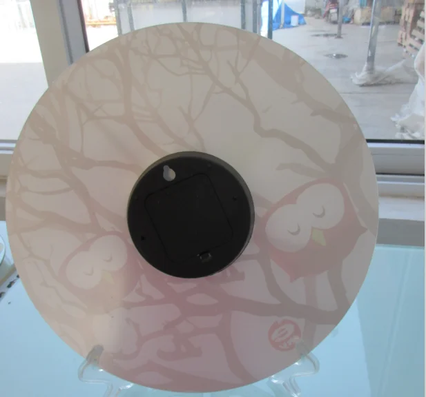 Customized decorative tempered glass wall clock