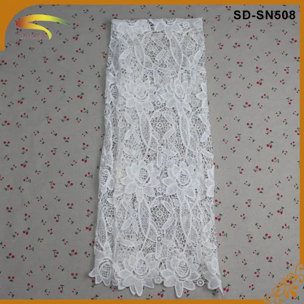 Wholesale in dubai swiss african embroidery guipure lace fabric