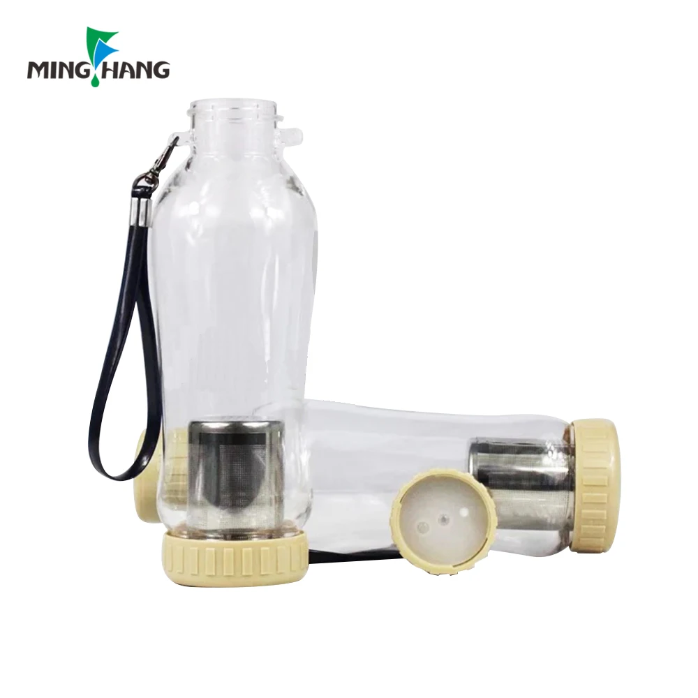 wholesale best protein filter personalized water flask high borosilicate glass drinking shaker bottle