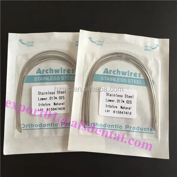 ALS China factory  Dental Consumable Thermal Activated Good Quality Niti Arch Wire medical consumables