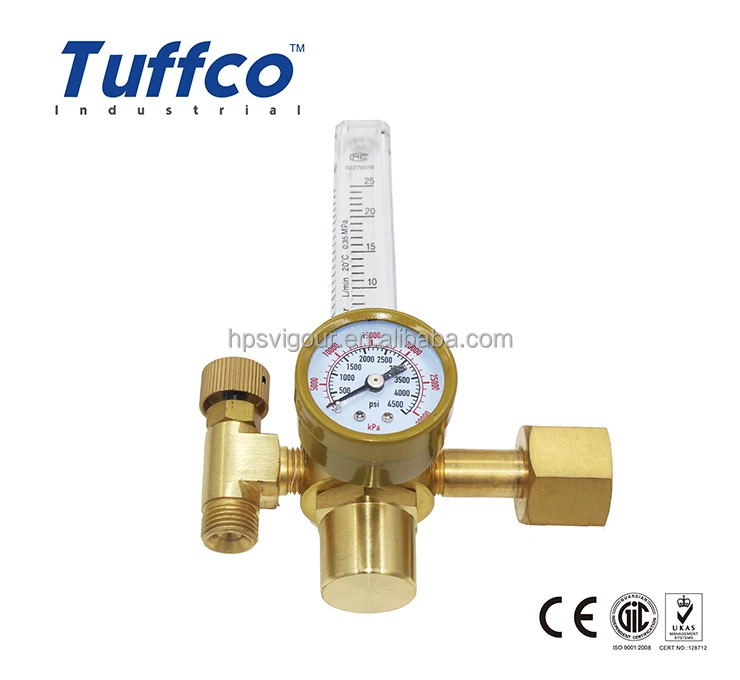 co2 argon Helium nitrogen air gas regulator with flowmeter