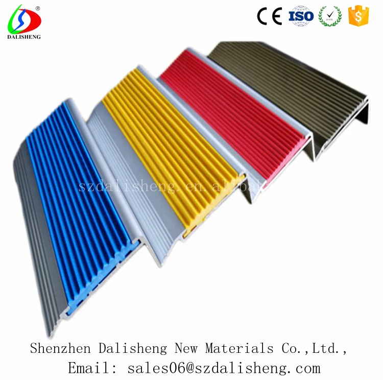 
Various Colour Aluminum+PVC Insert Stair Part Bullnose with Step 