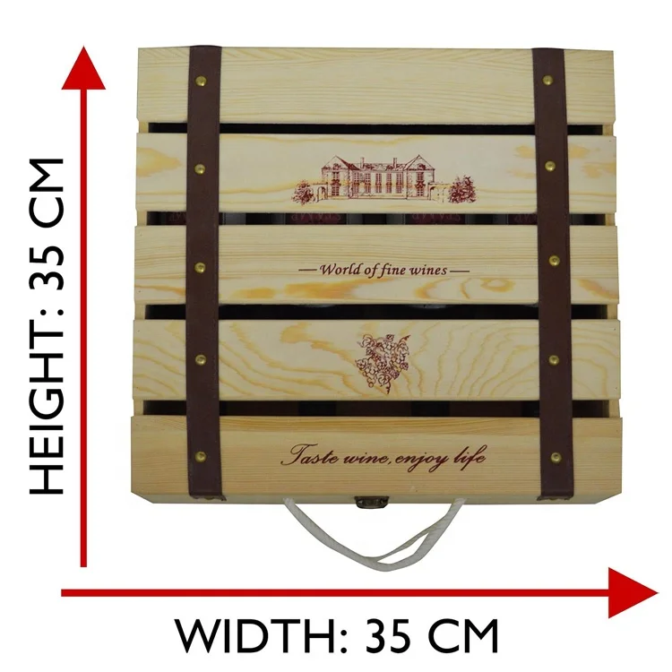 Handmade Cheap  2 Bottle Wooden Wine Boxes for Sales