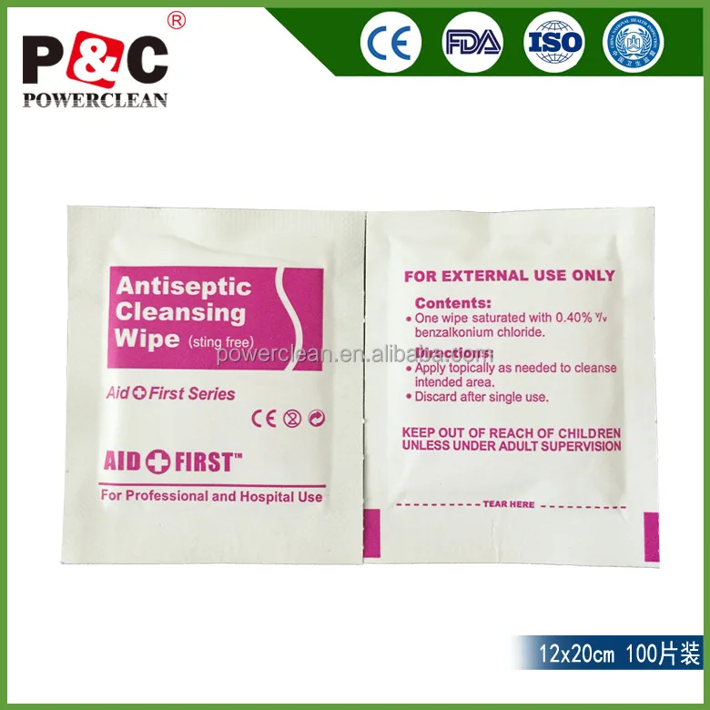 Benzalkonium Chloride Disinfecting Antiseptic Towelette