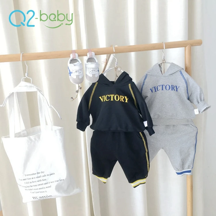 
Q2-baby Bulk Buying Infant Boutique Clothing Set Custom Made Baby Tracksuits 