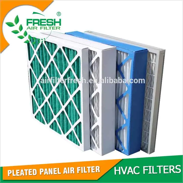 HVAC Cardboard Pleat Panel Air Conditioner Filter for Ventilation System