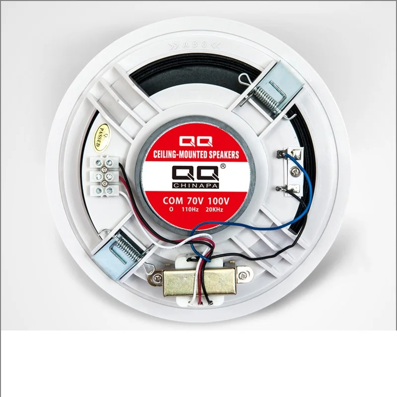 QQCHINAPA 5 inch  6.5inch 8 inch 100V Home Bathroom Wall Mount In Ceiling Speaker From Guangzhou China