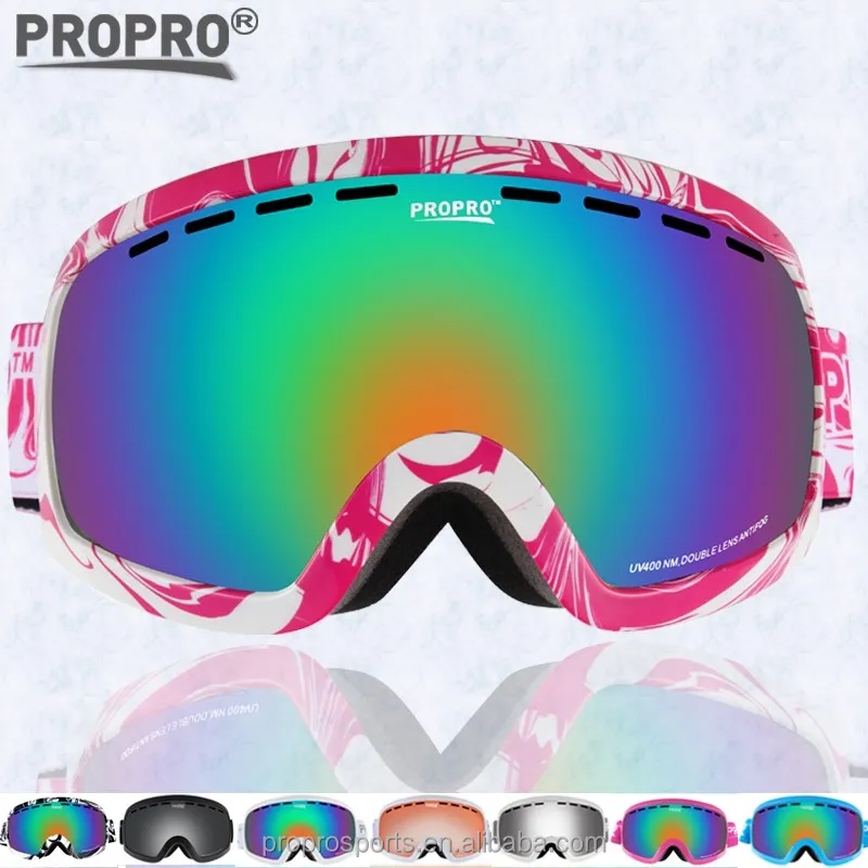 Wholesale propro snow goggles anti fog dual lenses ski goggles adult sports goggles