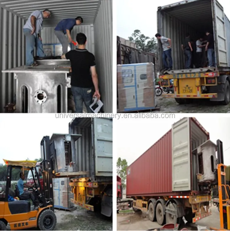 1T Induction Melting Furnace for steel iron copper brass aluminum