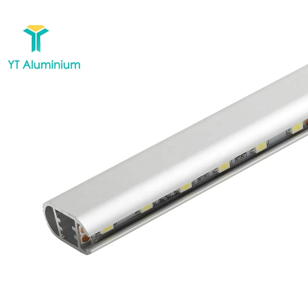 15mm Aluminum Wardrobe Hanging Rails Anodized Recessed LED Strip Profile For Closet