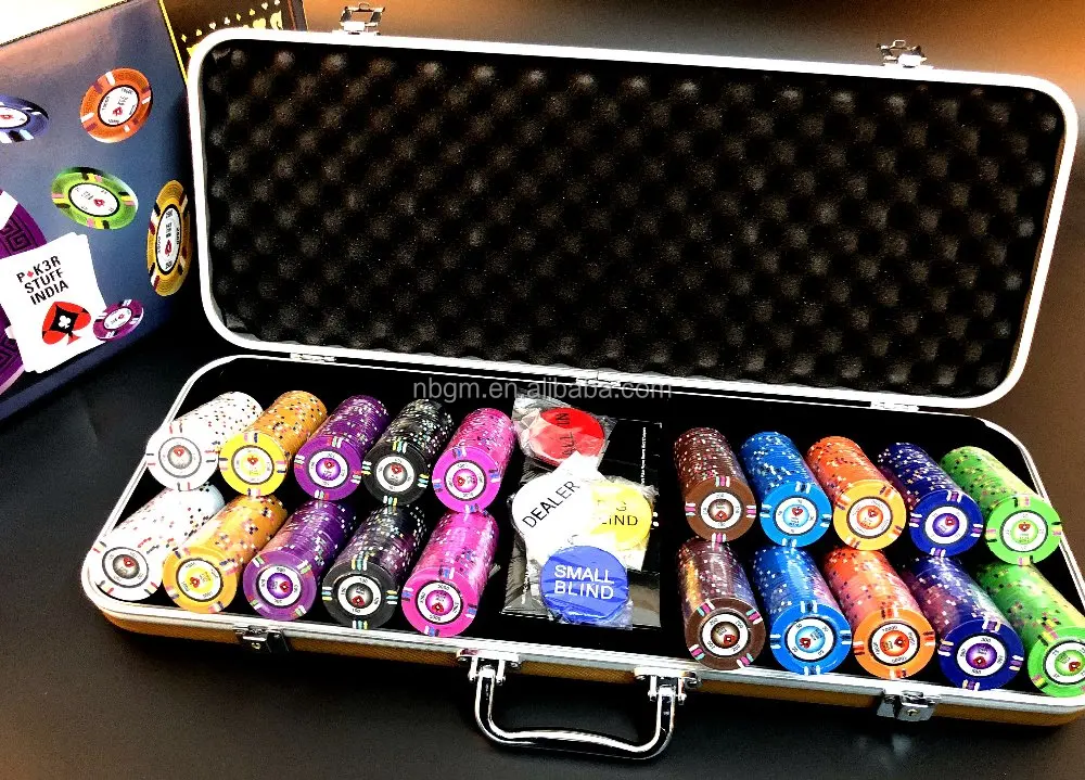 
500pcs 14g 4 colours sticker clay composite casino poker Chip set 