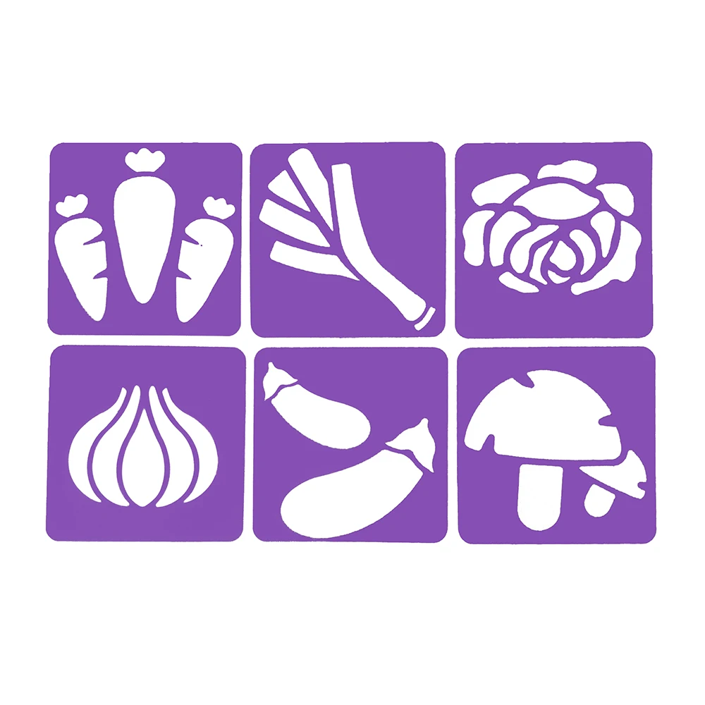 6 Designs Journal Stencil Plastic Planner Set for Notebook/Diary/Scrapbook