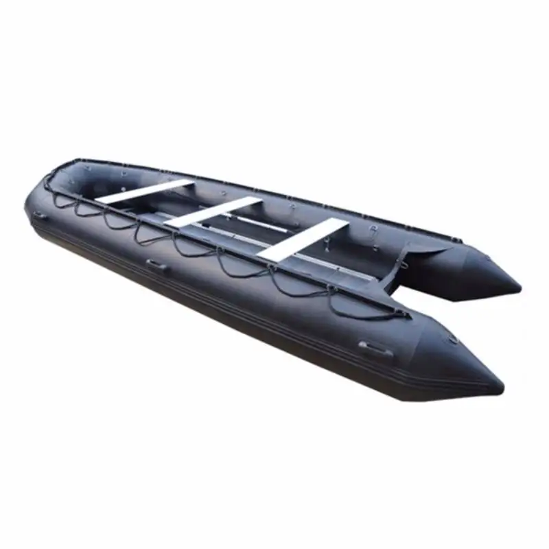 Black big size rigid inflatable dinghy aluminum floor inflatable boat