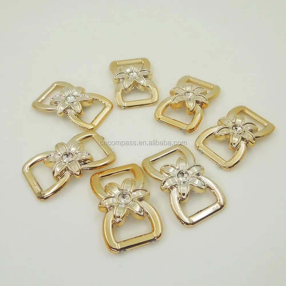 shoe buckles plastic gold buckles ribbon slider rope slider apparel accessories Headband Hair Clip DIY