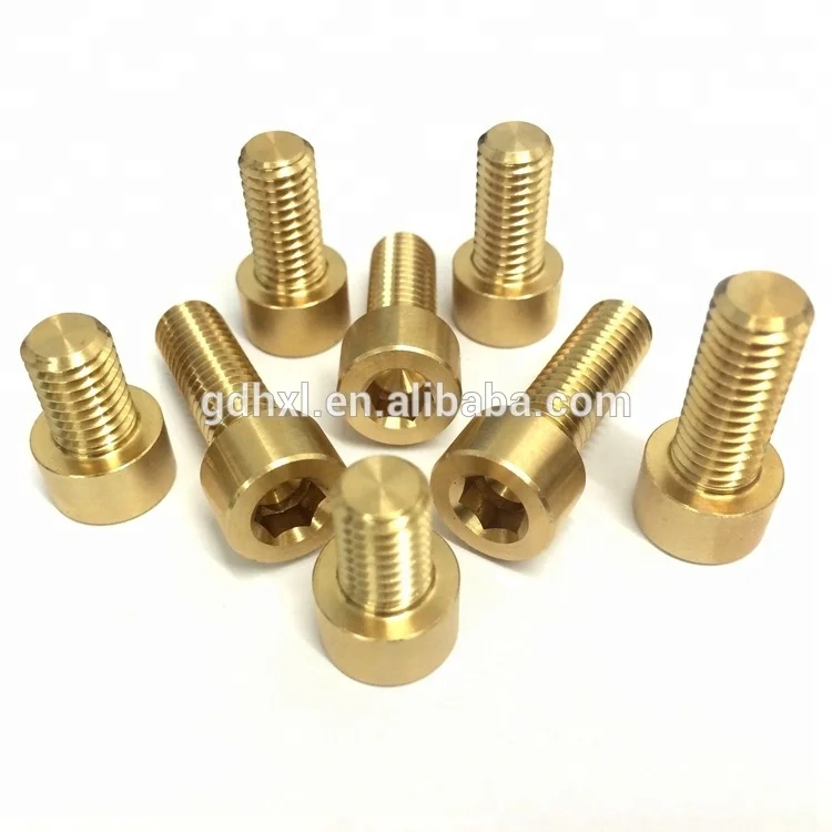 DIN 933 m3 m4 m5 brass screw brass hex head bolt brass bolts and nuts
