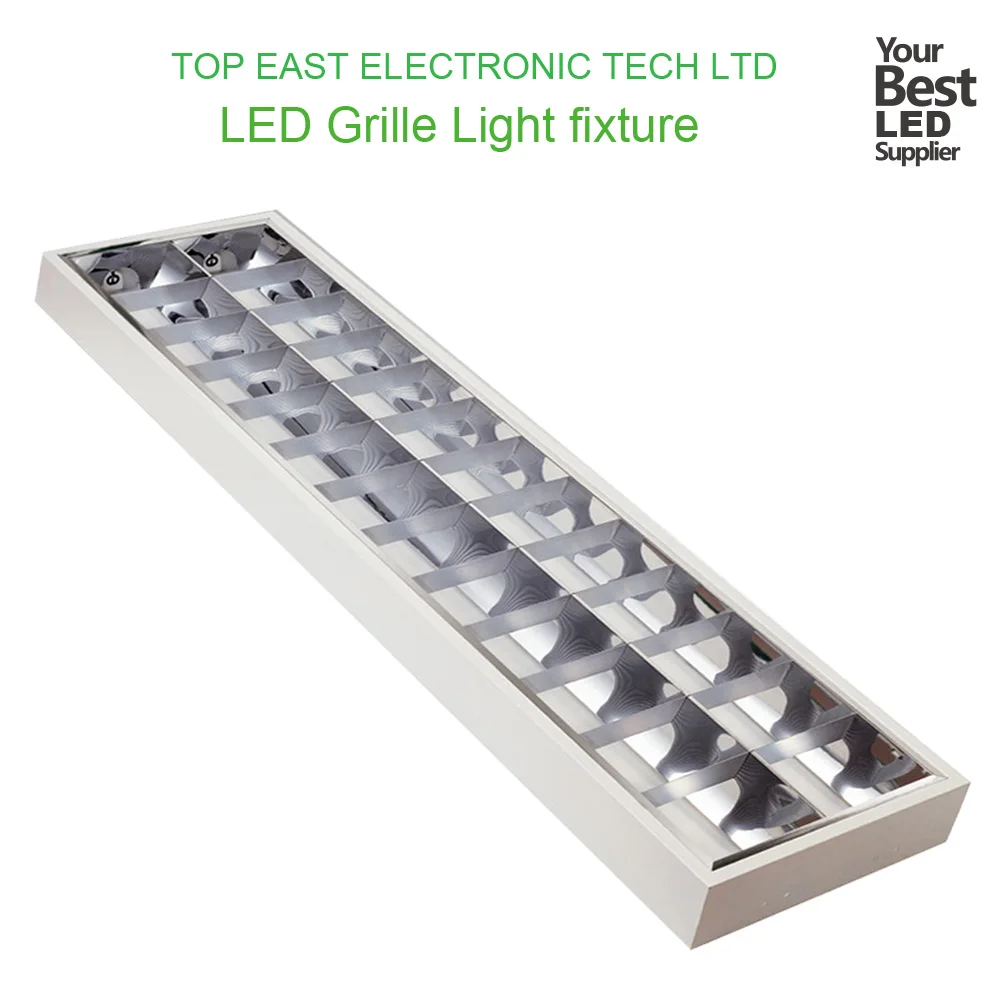 Best price T8 grille LED tube light fixture with aluminum reflector 2 years warranty