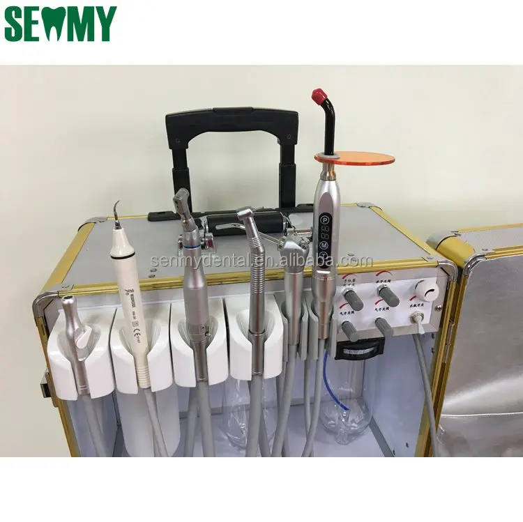 S112 CE Full Set Mobile Portable Dental Unit with Air Compressor and Suction All in One Mode Delivery Unit