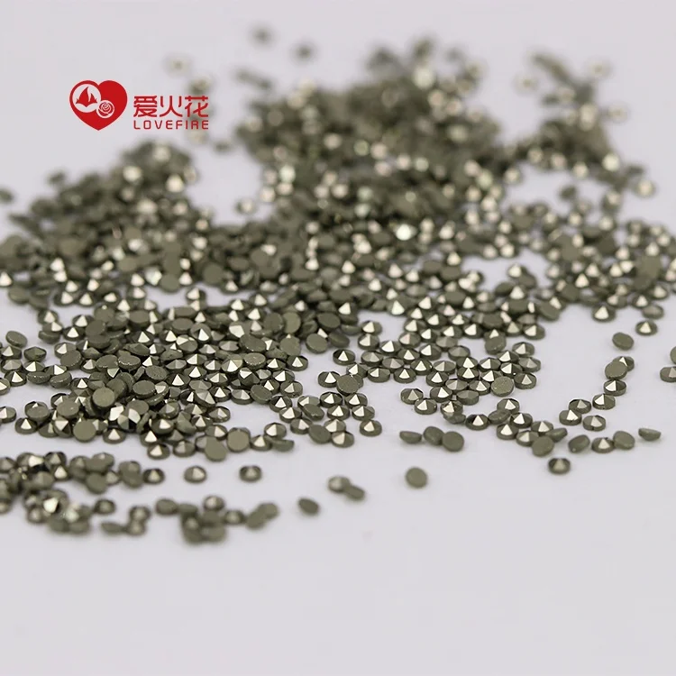 1000pcs/pack PP1 PP2 loose natural pyrite round shape cut flat bottom marcasite stones for jewelry making