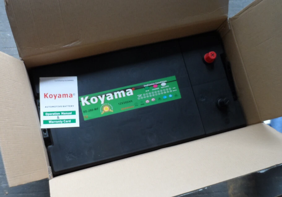 8D 12V 200Ah Maintenance Free Car Battery For Truck With BCI