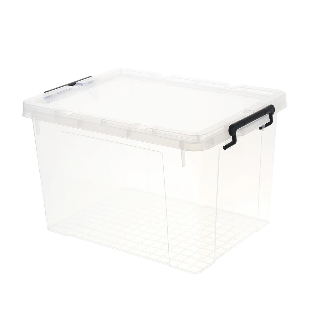 
Customized color available transparent clear home wholesale plastic pp storage case bin container box with lid 