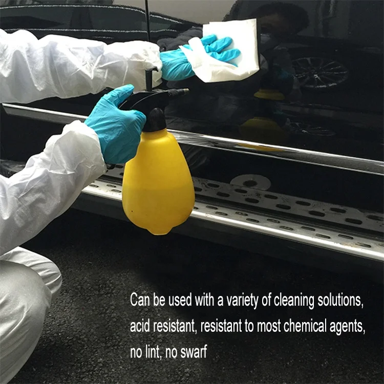 Disposable Industrial Cleaning 56gsm Nonwoven Cellulose Polyester 0609 Cleanroom Paper Wipes