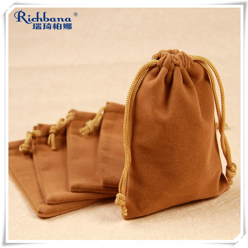 Promotion drawstring velvet pouch bags for jewelry