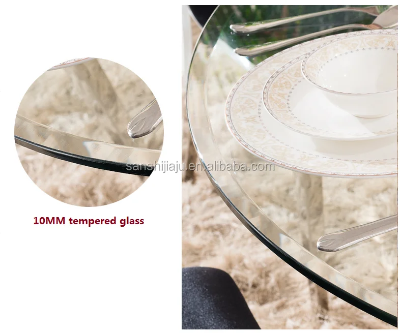 
Simple style small dining table set glass dining table for sale 
