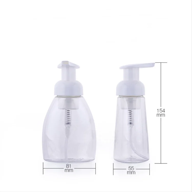 manufacturers supply 8oz 250ml flat PET bubble foam bottle with foaming pump