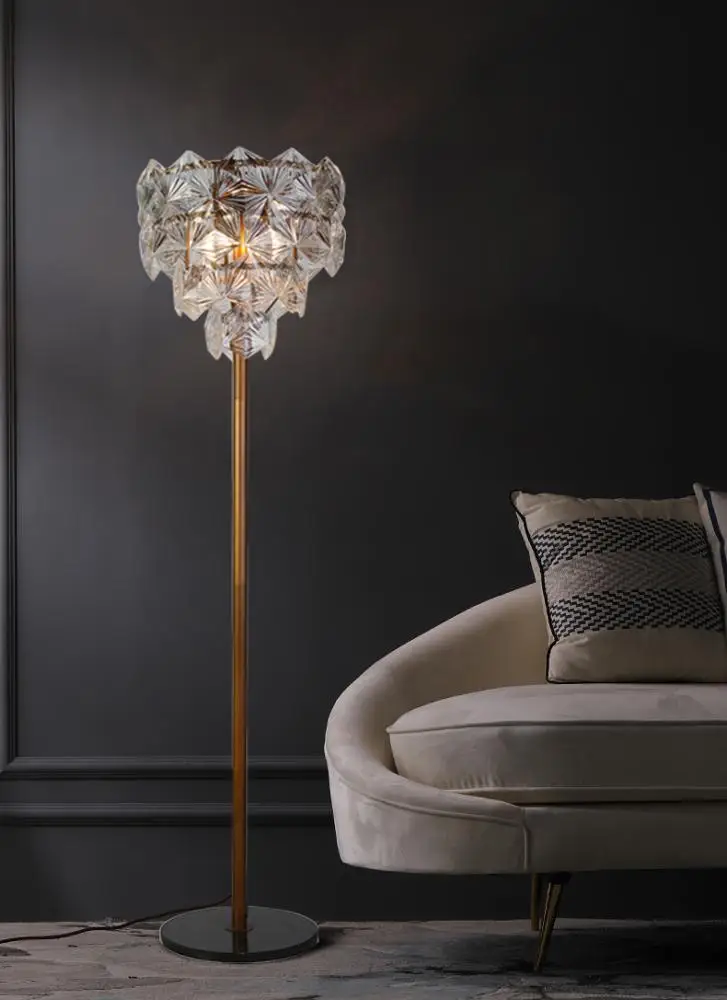 Simple design hot sale glass floor lamp for hotel used