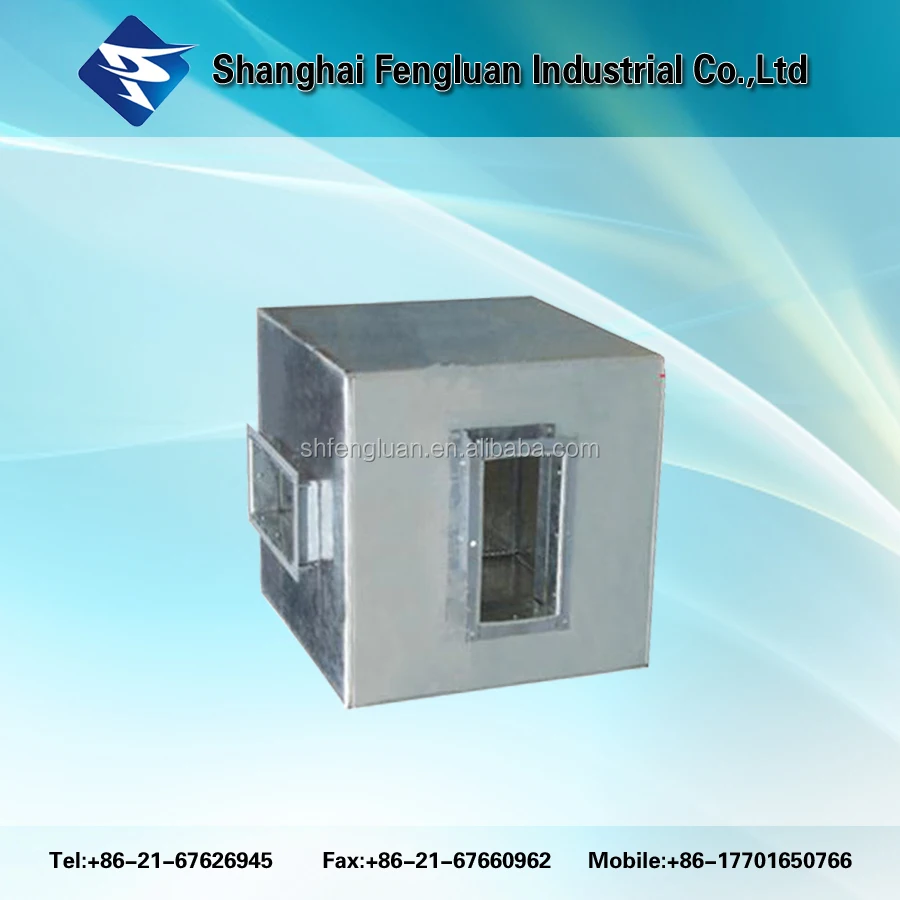 Ventilation Muffler Plenum Box  noise reduction Galvanized Steel Duct Silencer