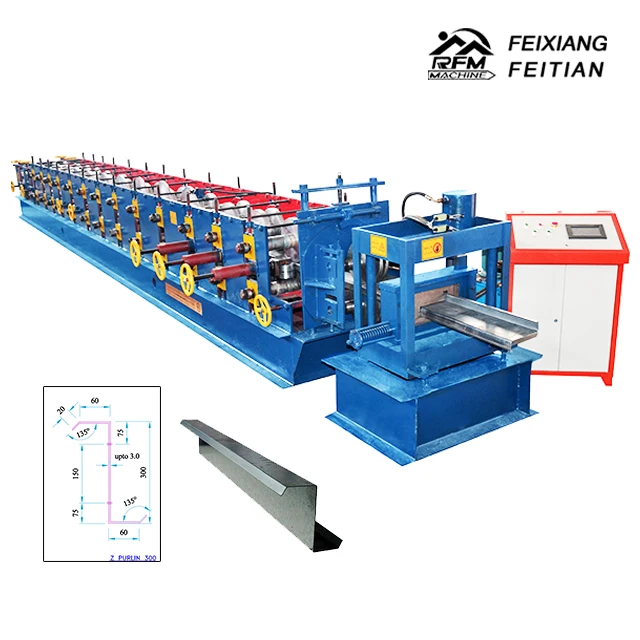 Steel C U Z Purlin Roll Forming Machine the Frame of a Building Cold Forming Machine