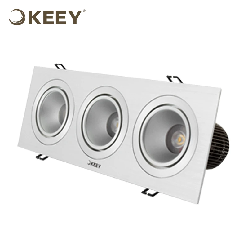 2019 ключ triplehead светодиодный растовый светильник 30 Вт матовый серебристый светодиодный растовый светильник светодиодной осветительной панели для использования в помещениях GS602-3