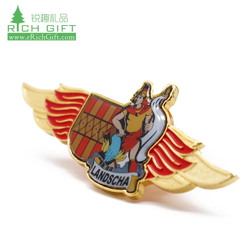 Wholesale Custom Metal Cancer Awareness autism Red pink Ribbon pins Rainbow enamel lapel pin badge for parade