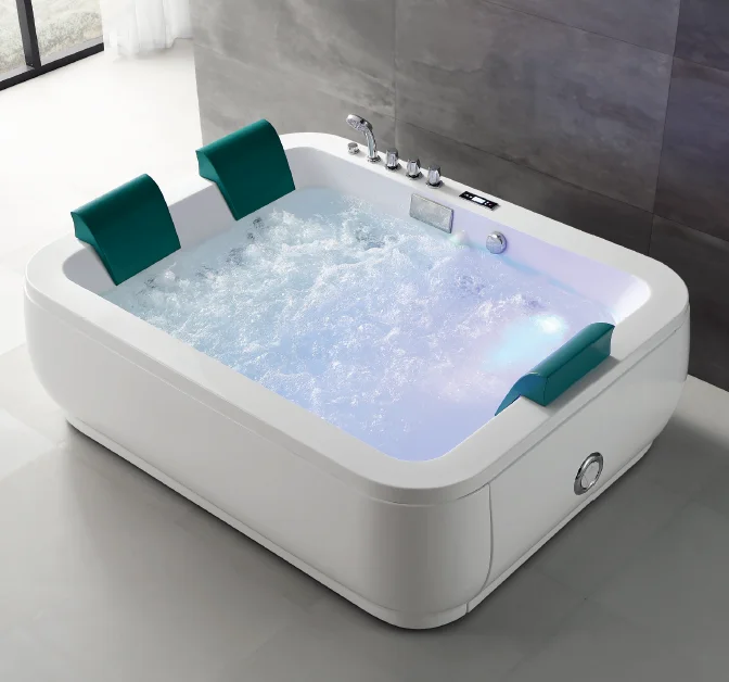 large size  2m whirlpool hot tub 3 person family jetted massage bathtub spa