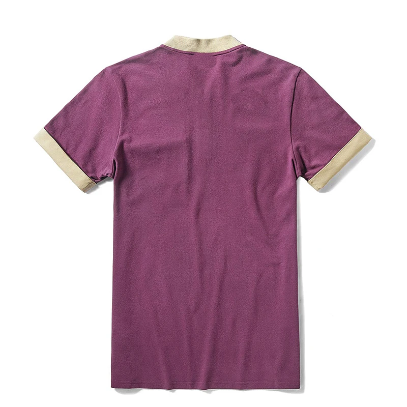 
High quality V-Neck Zipper Collar coilorful T Shirt for mens 