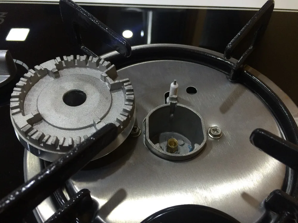 Kitchen appliance manufacturer 3 burner tempered glass built in gas stove