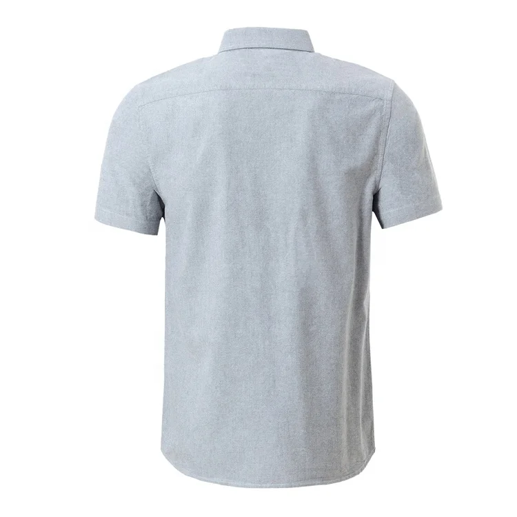 
Custom casual 100% cotton oxford camisas smart texture short sleeve chemise homme button down design mens dress shirt 