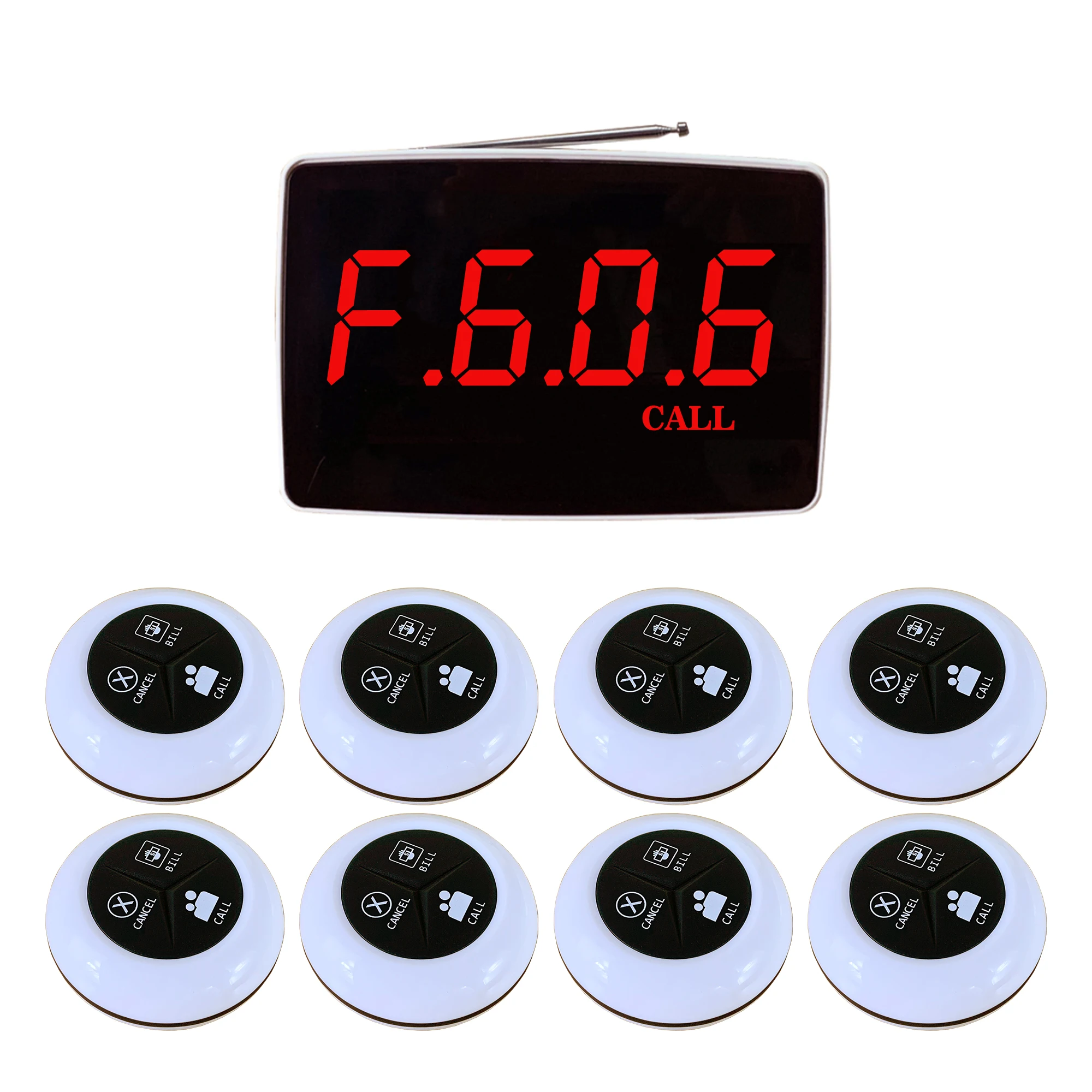 Artom newest Wireless restaurant table waiter Call system with 10 water proof call button with thicker pad