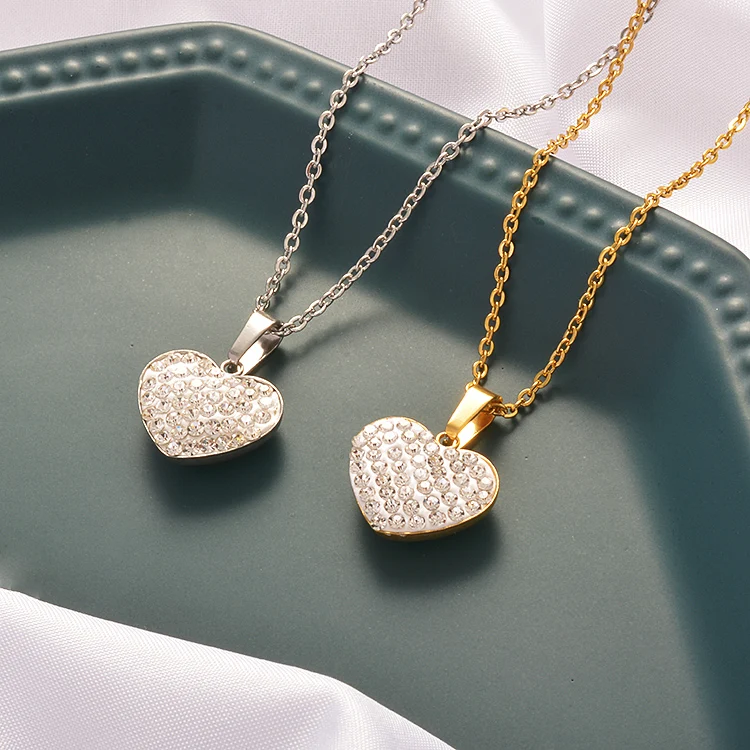 Modalen Lacie Heart Earring Custom Necklace Valentine Hand Bridal Diamond Set 18k Gold Jewelry