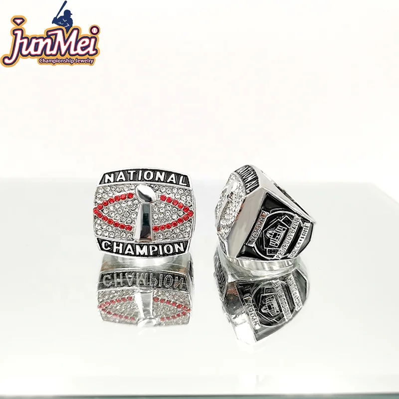 
JunMei factory store hall of fame 7U TO 14U national football league championship ring custom for kids 