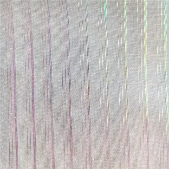 Красивая металлическая ткань из органзы в полоску, ткань из органзы для женского платья