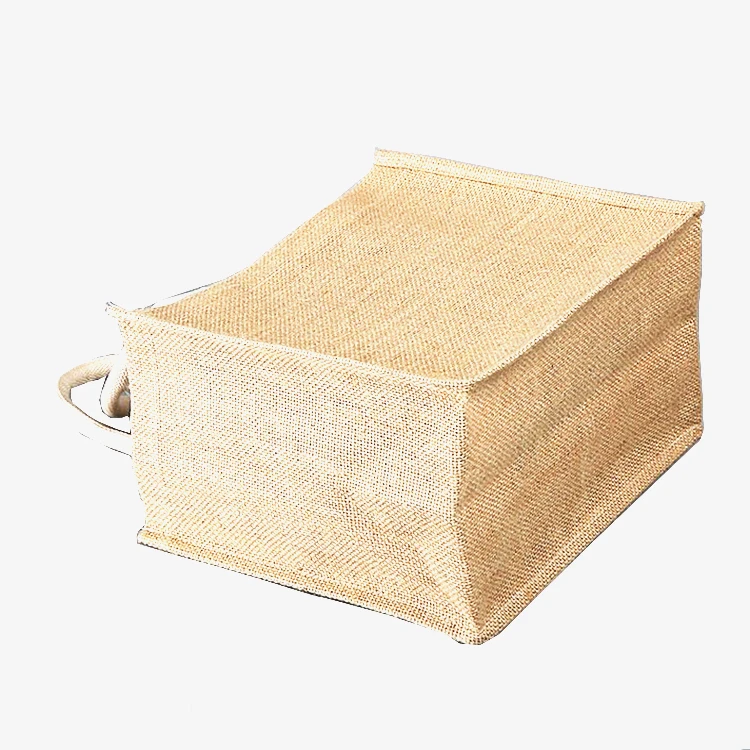 Printed Jute Biodegradable Shopping Tote Bag With Custom LOGO Wholesale