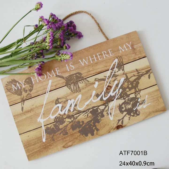 CE  quality wood sign blanks wall plaque for home decoration