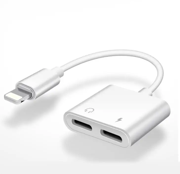  2 в 1 кабель для наушников с двойным разъемом iPhone x/xs max IOS