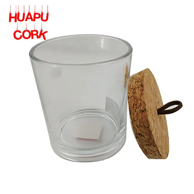 cork bark cork lid for candle cup glass