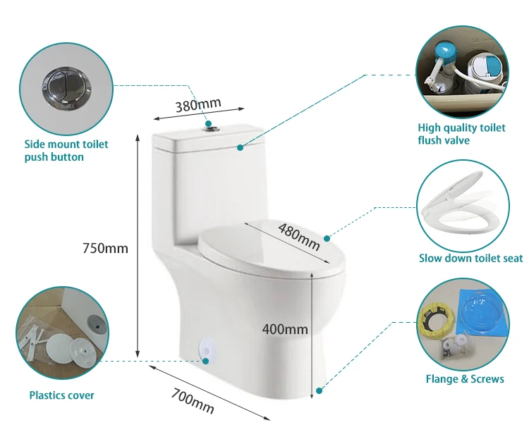 Сплошной дизайн чехол для сиденья с замедлением санитарная посуда двойным сливом сифонические Унитазы туалета