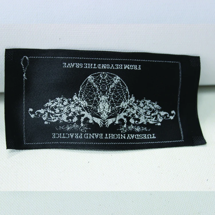 fashion customized logo woven label embroidery machine label high quality woven label