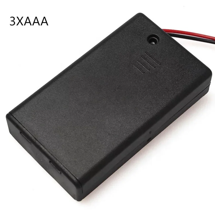 3AAA Three quarters 18650 3.7V Lithium Battery Holder with cap
