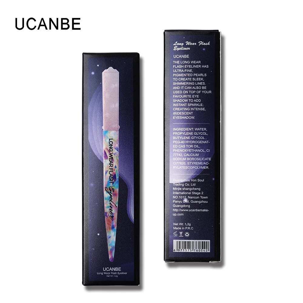 UCANBE Diamond Glitter Eyeliner Pencil Long Wear Flash Eye Liner & Eye Shadow Makeup Silky Smudge-proof Eyeliner Gold Shimmer